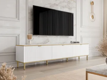 Salmor Tv-bänk 202 cm - Vit - Products - Möbler - TV- & Mediamöbler - TV bänk & mediabänk