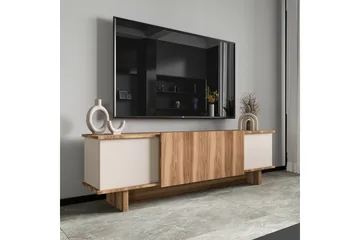 TV-bänk Diannare Beige / Valnöt - Beige / Valnöt - Products - Möbler - TV- & Mediamöbler - TV bänk & mediabänk