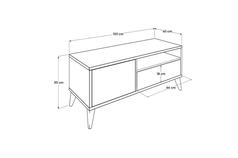TV-bänk Sosan Valnöt - Oslo Valnöt - Products - Möbler - TV- & Mediamöbler - TV bänk & mediabänk