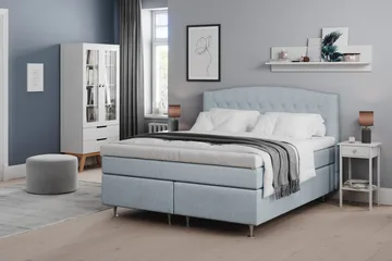 Belda Kontinentalsäng 160x200Fast/Medium - Ljusblå - Products - Möbler - Säng - Kontinentalsäng