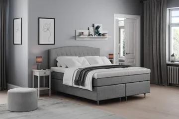 Belda Sängpaket 180x200 Fast/Medium - Grå - Products - Möbler - Säng - Kontinentalsäng