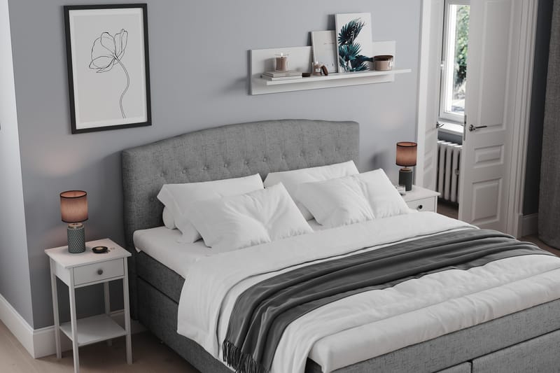 Belda Sängpaket 180x200 Medium - Grå - Products - Möbler - Säng - Kontinentalsäng