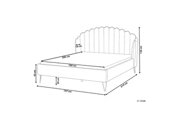 Benicio Sängram 180x200 cm - Beige/Guld - Products - Möbler - Säng - Sängram & sängstomme