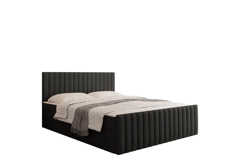 Calrosor Sängpaket Kontinentalsäng med Förvaring 140x200 cm, Svart