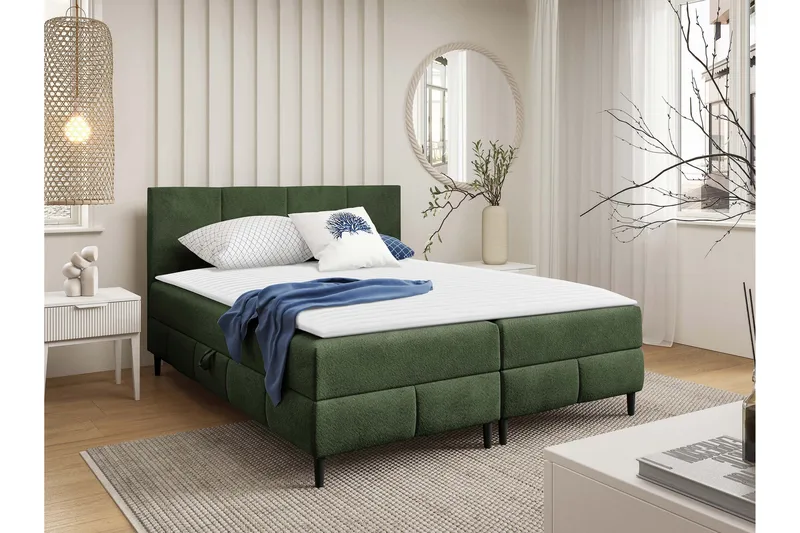 Celestine Förvaringssäng 140x200 cm, Grön