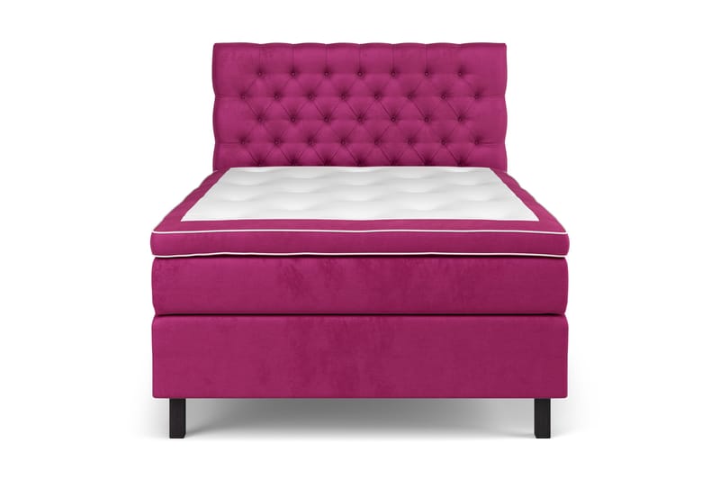 Celine Kontinentalsäng 140x200cm, Rosa/Sammet