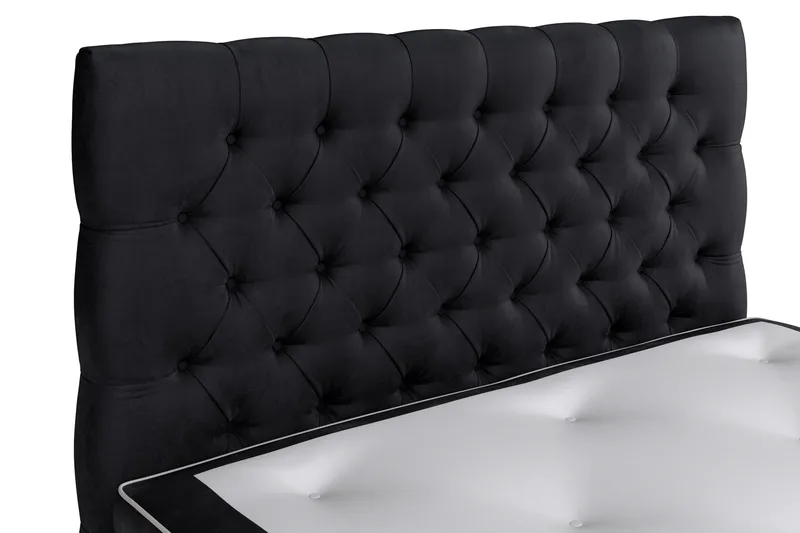 Celine Kontinentalsäng 140x200cm - Svart/Sammet - Products - Möbler - Säng - Kontinentalsäng