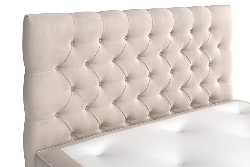 Celine Sängpaket 120x200 cm - Beige / Sammet - Products - Möbler - Säng - Kontinentalsäng