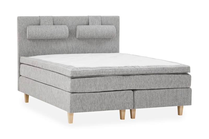 Charleston Kontinentalsäng 180x200 Fast Polyeterskum, Ljusgrå