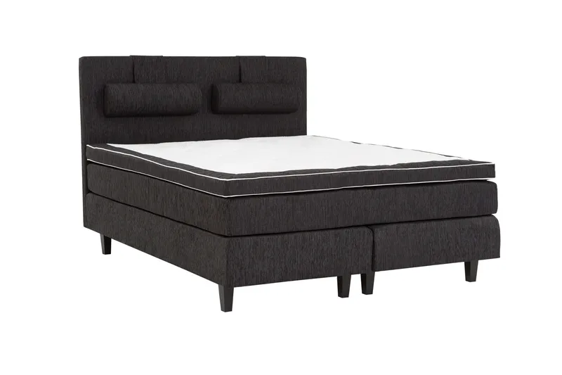 Charleston Kontinentalsäng 180x200 Fast Polyeterskum - Svart - Products - Möbler - Säng - Kontinentalsäng