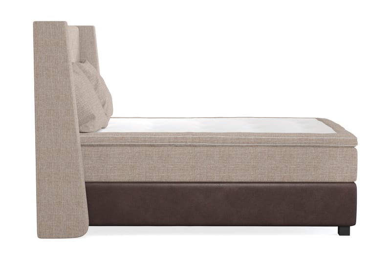 Cuba Sängpaket 140x200 med Två Beiga Kuddar - (+Fler val) Beige/Brun - Products - Möbler - Säng - Kontinentalsäng