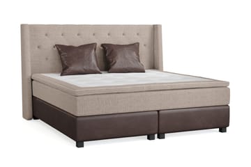 Cuba Sängpaket 210x210 med Två Bruna Kuddar - (+Fler val) Beige/Brun - Products - Möbler - Säng - Kontinentalsäng