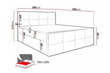Derry Sängram 180x200 cm Dark grey - Products - Möbler - Säng - Sängram & sängstomme
