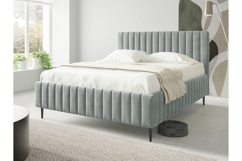 Desio Förvaringssäng 160x200 cm, Grå