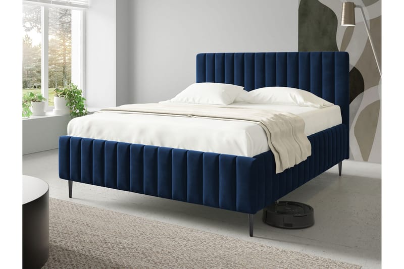 Desio Förvaringssäng 180x200 cm, Blå