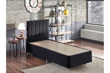 Endulanie Sängram med Sänggavel Singel 90x190 cm - Svart - Products - Möbler - Säng - Komplett sängpaket