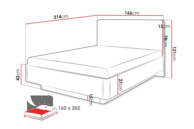 Forba Sängram - Beige - Products - Möbler - Säng - Sängram & sängstomme