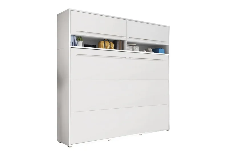 Rauk Sängskåp, Vit Högglans