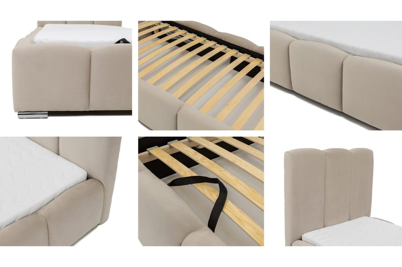 Gioia Sängram med Förvaring 90x200 cm - Blå - Products - Möbler - Säng - Sängram & sängstomme