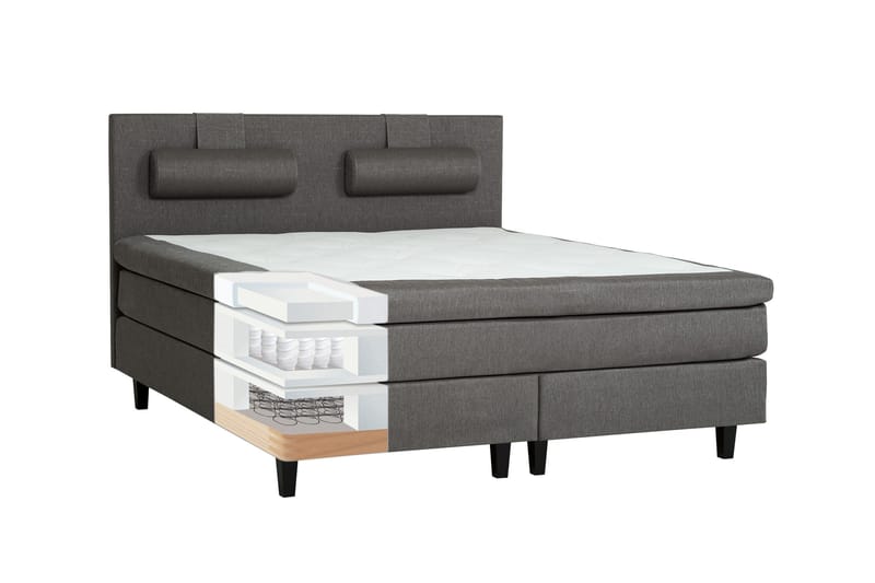 James Kontinentalsäng 160x200 cm - Ljusgrå - Products - Möbler - Säng - Kontinentalsäng