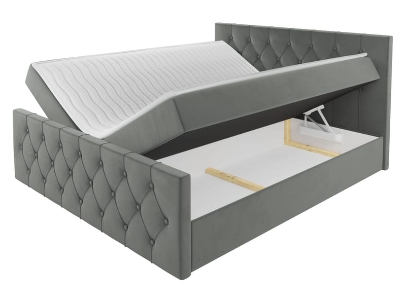 Jitendra Sängpaket Kontinentalsäng 180x200 cm med Förvaring - Beige - Products - Möbler - Säng - Komplett sängpaket