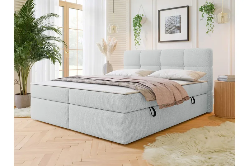 Leckersbo Sängpaket Kontinentalsäng 160x200 cm - Ljusgrå - Products - Möbler - Säng - Komplett sängpaket