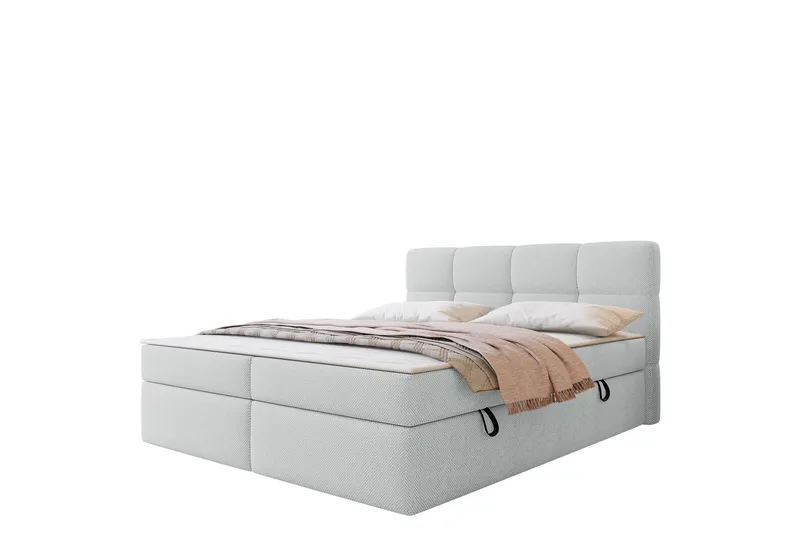 Leckersbo Sängpaket Kontinentalsäng 160x200 cm, Ljusgrå