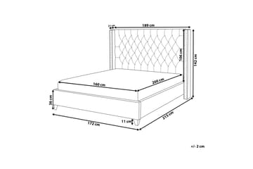 Lubbon Dubbelsäng 160|200 cm - Grå - Products - Möbler - Säng - Sängram & sängstomme