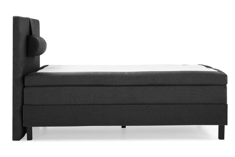 Lucky Komplett Sängpaket 120x200 Polyeter Slät Sänggavel - Nackkudde Stor Svart/Grå - Products - Möbler - Säng - Enkelsäng