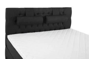 Lucky Komplett Sängpaket 160x200 Skum Diamant - Nackkudde Stor Svart/Grå/PU - Products - Möbler - Säng - Kontinentalsäng