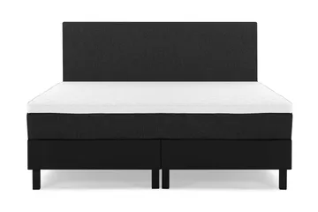 Lucky Slät Sänggavel 160 cm - Svart/Grå/PU