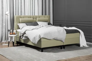 Lucky Komplett Sängpaket 180x200 Skum Diamant Sänggavel - Grön - Products - Möbler - Säng - Kontinentalsäng