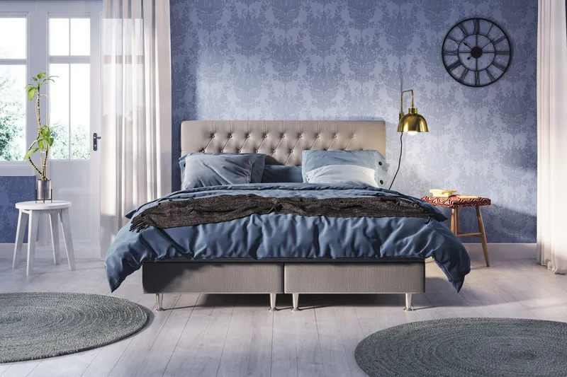 Meja Sängpaket 140x200 - Ljusgrå - Products - Möbler - Säng - Kontinentalsäng