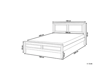 Olivet Dubbelsäng 180 200 cm Vit  Vit - Vit - Products - Möbler - Säng - Dubbelsäng