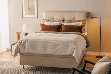 Oslo Lyx Kontinentalsäng Boucle 120x200 - Beige - Products - Möbler - Säng - Kontinentalsäng