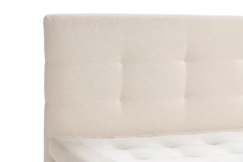 Oslo Lyx Sängpaket Boucle 180x200 Knappad gavel - Beige - Products - Möbler - Säng - Kontinentalsäng