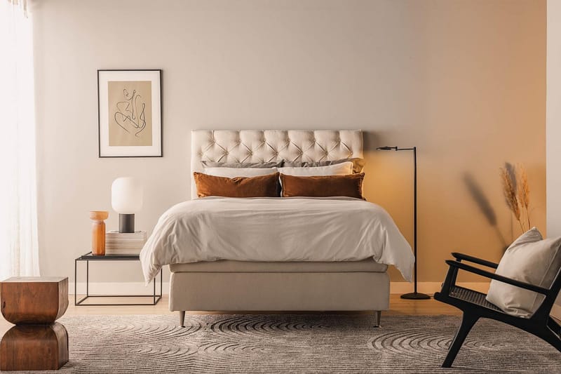 Oslo Lyx Sängpaket Kontinentalsäng 140x200 cm - Ljusbeige - Products - Möbler - Säng - Kontinentalsäng