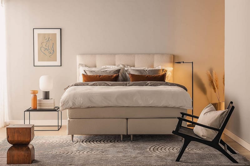 Oslo Lyx Sängpaket Kontinentalsäng 180x200 cm - Beige / Ljus - Products - Möbler - Säng - Kontinentalsäng