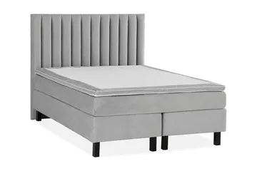 Princess Kontinentalsäng 140x200 cm - Ljusgrå/Sammet - Products - Möbler - Säng - Kontinentalsäng