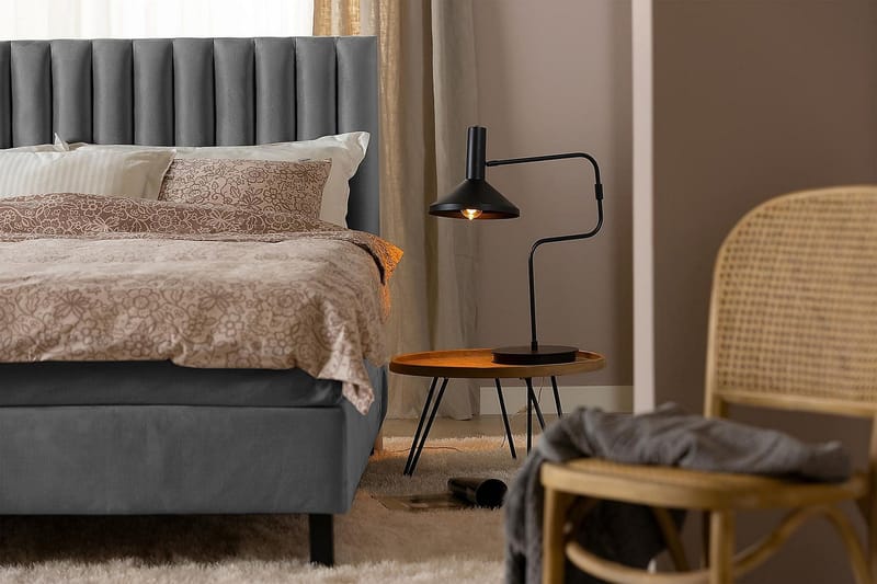 Princess Kontinentalsäng 140x200cm - Mörkgrå/Sammet - Products - Möbler - Säng - Kontinentalsäng