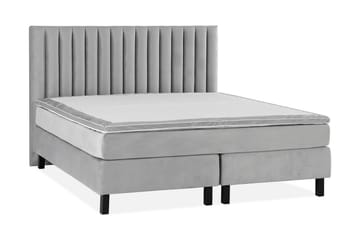 Princess Kontinentalsäng 160x200cm - Ljusgrå/Sammet - Products - Möbler - Säng - Kontinentalsäng