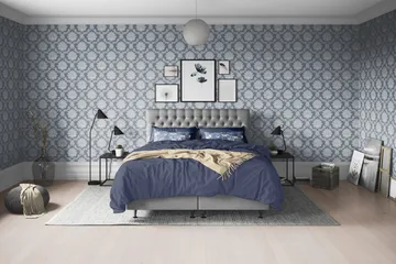 Joluma Sänggavel 180 Knappar - Grå - Products - Möbler - Säng - Sängtillbehör & sänggavel - Sänggavel