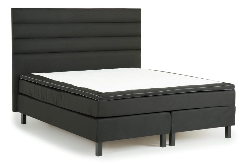 Queen Sänggavel 190 cm Djuphäftad Linjerad - Svart - Products - Möbler - Säng - Sängtillbehör & sänggavel - Sänggavel