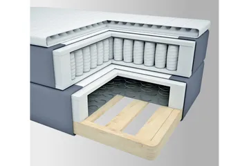 Select No 2 Komplett Sängpaket 160x200 - Ljusgrå/Svart - Products - Möbler - Säng - Kontinentalsäng