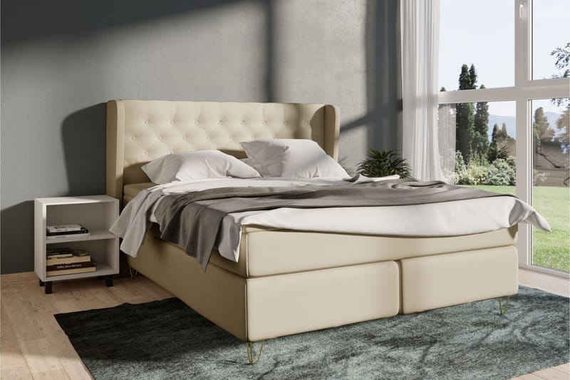 Select No 3 Komplett Sängpaket 140x200 Fast - Beige/Metall - Products - Möbler - Säng - Kontinentalsäng
