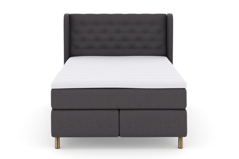 Select No 3 Komplett Sängpaket 140x200 Fast, Mörkgrå/Koppar