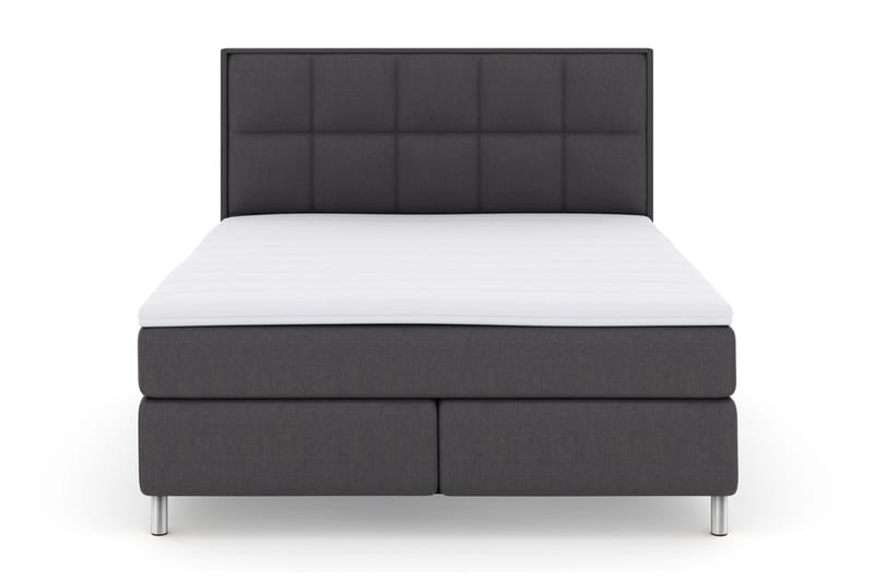 Select No 3 Komplett Sängpaket 180x200 Fast, Mörkgrå/Metall