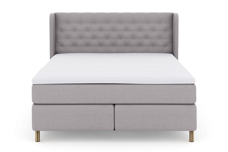 Select No 3 Komplett Sängpaket 210x210 Fast/Medium, Ljusgrå/Koppar