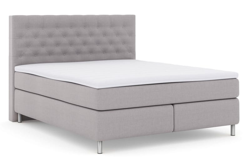 Select No 3 Komplett Sängpaket 210x210 Medium - Ljusgrå/Metall - Products - Möbler - Säng - Kontinentalsäng