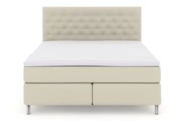 Select No 3 Kontinentalsäng 210x210 Medium, Beige/Metall